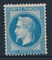 * NAPOLEON LAURE - * - N°29B - 20c Bleu - Comme ** - TB - 1863-1870 Napoleon III With Laurels