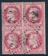 O NAPOLEON LAURE - O - N°32 - Bloc De 4 - Obl. GC 212 - Bloc Consolidé - Sinon TB - 1863-1870 Napoleon III With Laurels