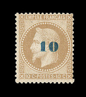 * NAPOLEON LAURE - * - N°34 - 10 S/10c Bistre - Signé A.Brun - TB - 1863-1870 Napoleon III With Laurels