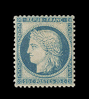 * SIEGE DE PARIS (1870) - * - N°37 - 20c Bleu - Charn. Légère - Signé - TB - 1870 Siège De Paris