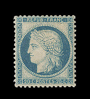 * SIEGE DE PARIS (1870) - * - N°37 - 20c Bleu - Charn. Légère - Signé - TB - 1870 Beleg Van Parijs