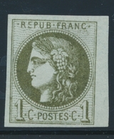 * EMISSION DE BORDEAUX - * - N°39C - Report 3 - BdF - Signé Blanc - TB/SUP - 1870 Bordeaux Printing