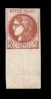 * EMISSION DE BORDEAUX - * - N°40B - 2c Brun Rouge - BdF Complet - TB/SUP - 1870 Bordeaux Printing