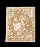 (**) EMISSION DE BORDEAUX - (**) - N°43A - 10c Bistre - TB - 1870 Bordeaux Printing