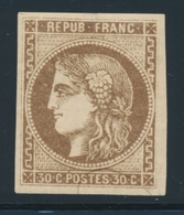 ** EMISSION DE BORDEAUX - ** - N°47 - 30c Brun - TB/SUP - 1870 Ausgabe Bordeaux