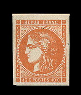 * EMISSION DE BORDEAUX - * - N°48a - 40c Orange Vif - Petit BDF - Signé Calves - TB - 1870 Ausgabe Bordeaux