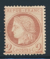 ** CERES III ème REPUBLIQUE - ** - N°51 - 2c Rouge Brun -pli Horiz. - TB - 1871-1875 Ceres