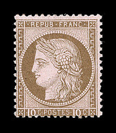 * CERES III ème REPUBLIQUE - * - N°54 - 10c Brun S/rose - Signé Marchand - TB - 1871-1875 Cérès