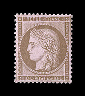 ** CERES III ème REPUBLIQUE - ** - N°58 - 10c Brun S/rose - Signé Calves - TB - 1871-1875 Ceres