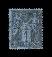 O TYPE SAGE - O - N°84 - 1c Bleu De Prusse - Obl. - Bon Centrage - Signé Scheller - Sinon TB - 1876-1878 Sage (Typ I)