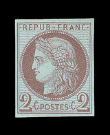 (*) ESSAIS - (*) - N°51 - 2c Brun S/azuré - ND - TB - Unused Stamps