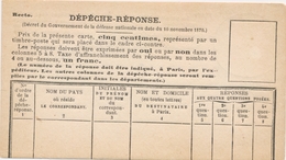 LAC Pigeongramme - Dépêche/réponse - Neuve - TB - Andere & Zonder Classificatie