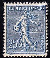 ** TYPE SEMEUSE LIGNEE - ** - N°132 - 25c Bleu - Signé Brun - TB - 1903-60 Säerin, Untergrund Schraffiert