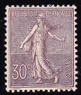 ** TYPE SEMEUSE LIGNEE - ** - N°133 - 30c Lilas - Signé Calves - TB - 1903-60 Säerin, Untergrund Schraffiert