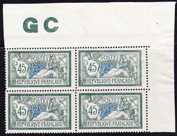 ** PERIODE SEMI-MODERNE - ** - N°143d - Bloc De 4 - CdF Avec Manchette GC Blanc - Unused Stamps