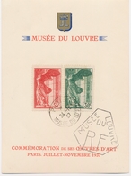 O PERIODE SEMI-MODERNE - O - N°354/55 S/carte Du Musée Du Louvre - 24/10/37 - TB - Ungebraucht