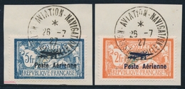 F POSTE AERIENNE - F - N°1/2 - Obl Salon Aviation Navigation - Marseille - 26/7/27 - TB - 1927-1959 Mint/hinged