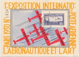CP POSTE AERIENNE - CP - N°6c - EIPA 30 - Obl. Grd Cachet Expo PARIS 14/11/1930 - S/carte De L'Expo - Signé Calves - TB - 1927-1959 Mint/hinged