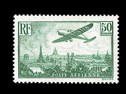** POSTE AERIENNE - ** - N°14 - 50F Vert Jaune - Signé JF Brun - TB - 1927-1959 Mint/hinged