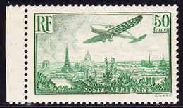 ** POSTE AERIENNE - ** - N°14a - 50F Vert - Petit BdF - TB - 1927-1959 Mint/hinged
