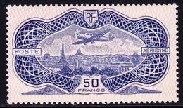 * POSTE AERIENNE - * - N°15 - 50F Burelé - TB - 1927-1959 Mint/hinged