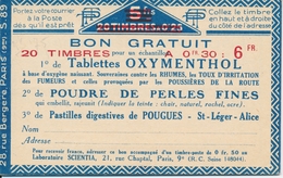 ** CARNETS ANCIENS - ** - N°191 C1 - Evian X4 - S89 - Couv. Oxymenthol, L'Aigle - TB - Other & Unclassified