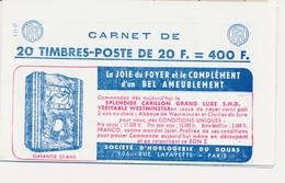 ** CARNETS ANCIENS - ** - N°1011B C6 - S.11.57 - Daté 9/9/57 - TB - Altri & Non Classificati