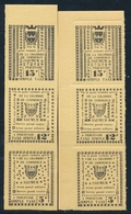 ** TIMBRES DE GREVE (REF. MAURY) - ** - N°4/6 - SAUMUR - 2 Bdes De 3 - Dent. Et ND - TB - Andere & Zonder Classificatie