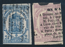 O TIMBRES JOURNAUX - O - N°1/2 - N°2 Signé JF Brun - TB - Giornali