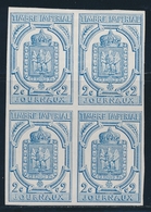 (*) TIMBRES JOURNAUX - (*) - N°2 - 2c Bleu - Bloc De 4 - Signé Calves - TB - Newspapers