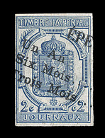 O TIMBRES JOURNAUX - O - N°2 - 2c Bleu - TB/SUP - Newspapers