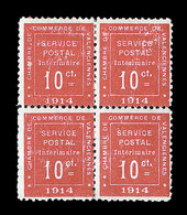 * TIMBRES DE GUERRE - * - N°1 - Bloc De 4 - Certificat Calves - TB - Oorlogszegels