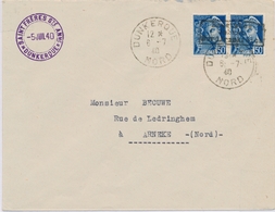 L DUNKERQUE - L - N°4 - 50c Bleu - Obl Du 6/7/40 - TB - War Stamps