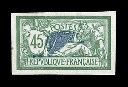 * NON DENTELES - * - N°143b - 45c Vert Et Bleu - Comme ** - TB - Zonder Classificatie