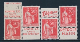 ** BANDES PUBLICITAIRES - ** - N°283g - (x4) - Type IV - TB - Altri & Non Classificati