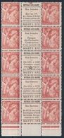 ** BANDES PUBLICITAIRES - ** - N°652 - 1F50 Brun Rouge - Bloc De 10 Pub "NEYRAC" - TB - Other & Unclassified