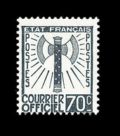 (*) TIMBRES DE SERVICE - (*) - N°5 - 70c Gris-noir - Signé - TB - Ongebruikt