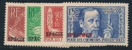 * TIMBRES SPECIMEN - * - N°32/35 - Série Chômeurs Intellectuels - TB - Specimen