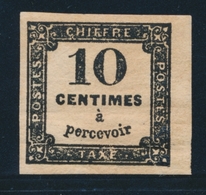 * TIMBRES TAXE - * - N°2 - 10c Noir - Comme ** - TB - 1859-1959 Mint/hinged