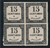 * TIMBRES TAXE - * - N°4 - 4 Bloc De 4 -+ Piquage -B/TB - 1859-1959 Neufs