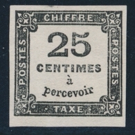 (*) TIMBRES TAXE - (*) - N°5 - 25c Noir - TB - 1859-1959 Postfris