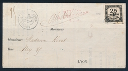 LAC TIMBRES TAXE - LAC - N°5 - 25c Noir - Servant De Préoblitéré De Lyon - Obl T18 LYON - 2/05/71 - Au Verso Divers Cach - 1859-1959 Mint/hinged