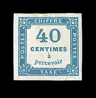 * TIMBRES TAXE - * - N°7 - 40c Bleu - TB - 1859-1959.. Ungebraucht