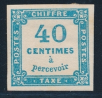 * TIMBRES TAXE - * - N°7 - 40c Bleu - TB - 1859-1959 Neufs