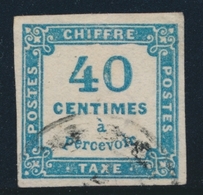 O TIMBRES TAXE - O - N°7 - 40c Bleu - TB - 1859-1959 Nuovi