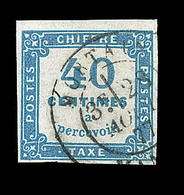 O TIMBRES TAXE - O - N°7 - 40c Bleu - TB - 1859-1959.. Ungebraucht