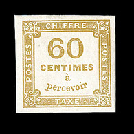 ** TIMBRES TAXE - ** - N°8 - 60c Jaune Bistre - TB - 1859-1959 Neufs
