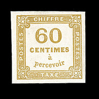 ** TIMBRES TAXE - ** - N°8 - 60c Jaune Bistre - TB - 1859-1959 Postfris