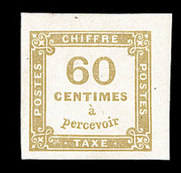 * TIMBRES TAXE - * - N°8 - 60c Jaune Bistre - Belles Marges - Signé Roumet - TB - 1859-1959.. Ungebraucht