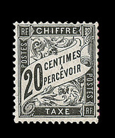 ** TIMBRES TAXE - ** - N°17 - 20c Noir - TB - 1859-1959 Mint/hinged
